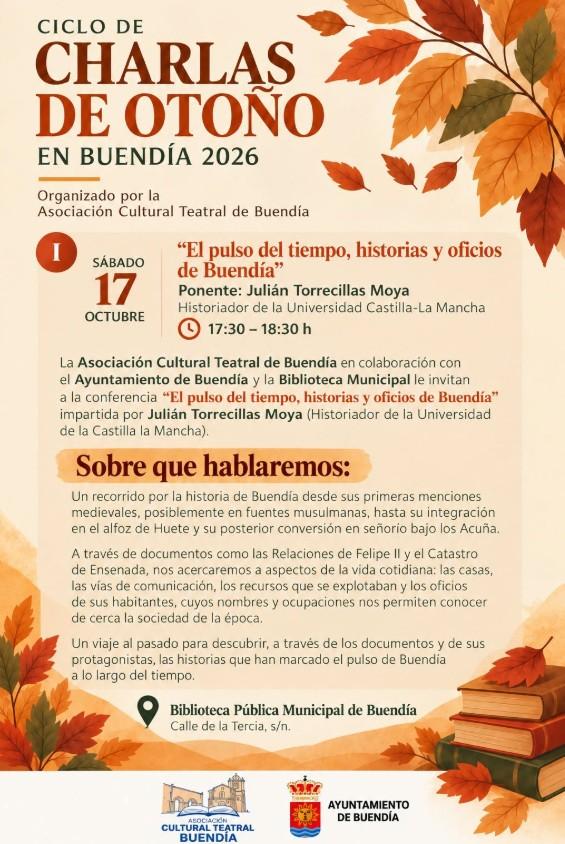 Ciclo de charlas de Otoño en Buendía. "El paso del tiempo, historias y oficiso de Buendía"0